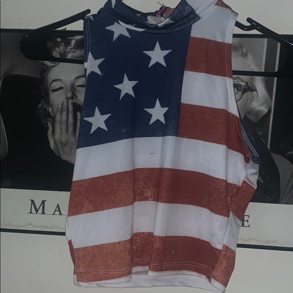 American flag crop top